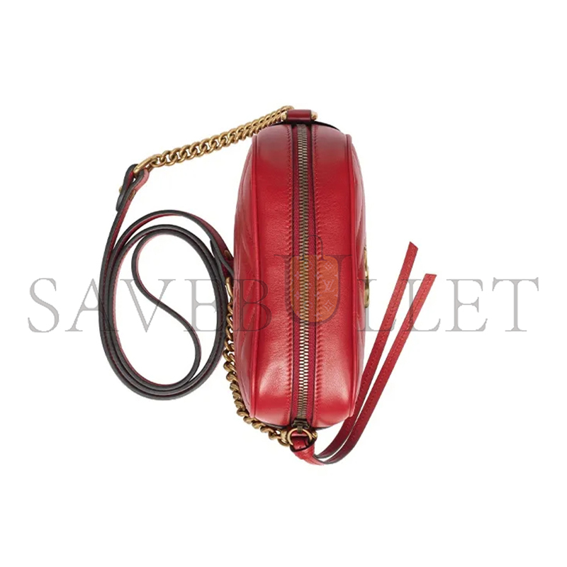 GUCCI GG MARMONT MATELASSÉ MINI CAMERA BAG 448065 (18*12*6cm)